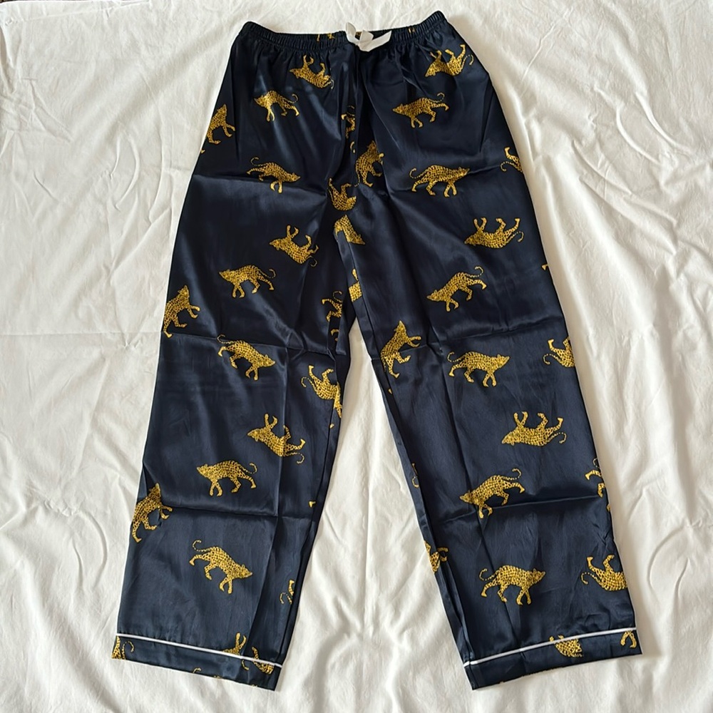 Cheetah Animal Print ♨️Silky Pajama Pants Bottoms♨️XL